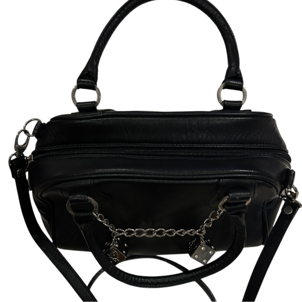 Gambler Dice Leather Satchel Handbag - Picture 8 of 15